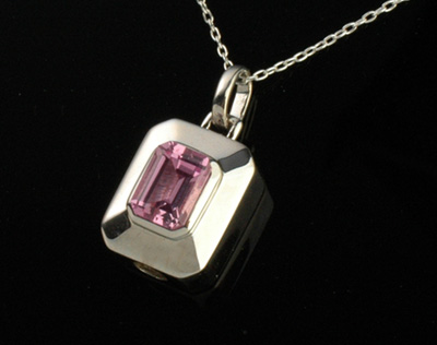 Cremation Square Birthstone Pendent